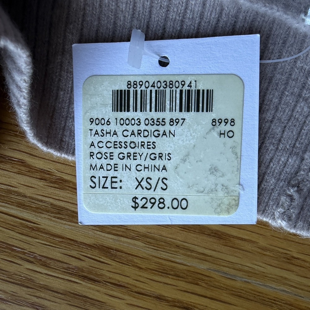 CLUB MONACO Tasha Cashmere Shrug Cardigan Pink XS/S Batwing Cocoon Soft Luxury - Picture 3 of 7